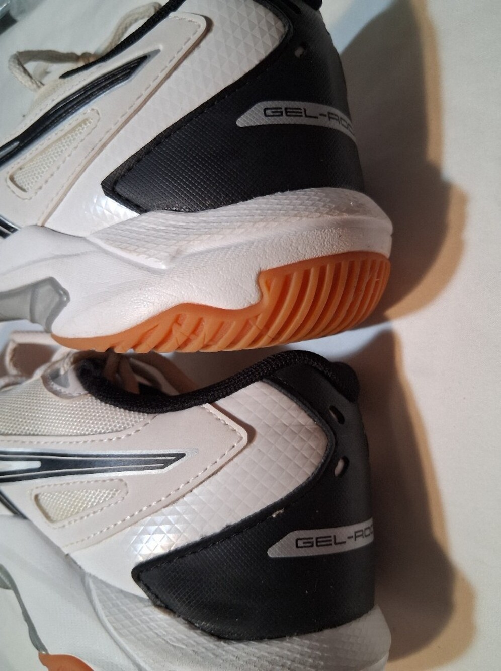 Asics Gel-Rocket White Black Court Shoes Women's 8.5 Sporty Athleisure Active - Picture 7 of 14